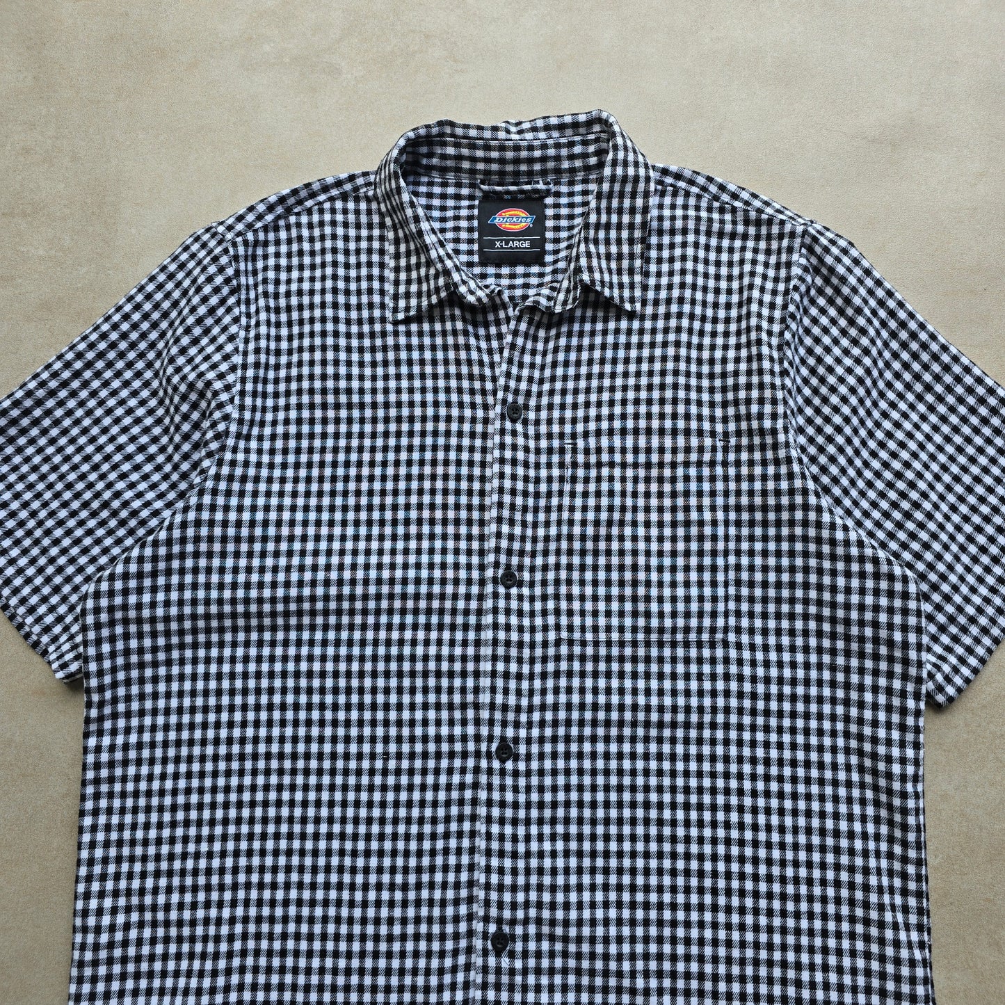 Dickies Check Short Sleeve Button Up Shirt - XL