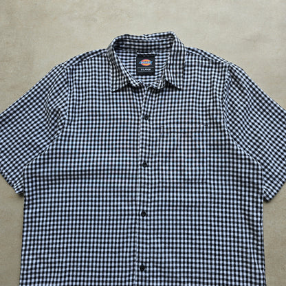 Dickies Check Short Sleeve Button Up Shirt - XL