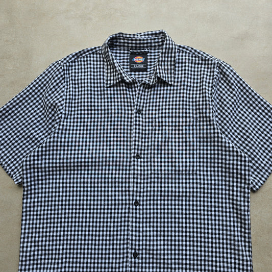 Dickies Check Short Sleeve Button Up Shirt - XL