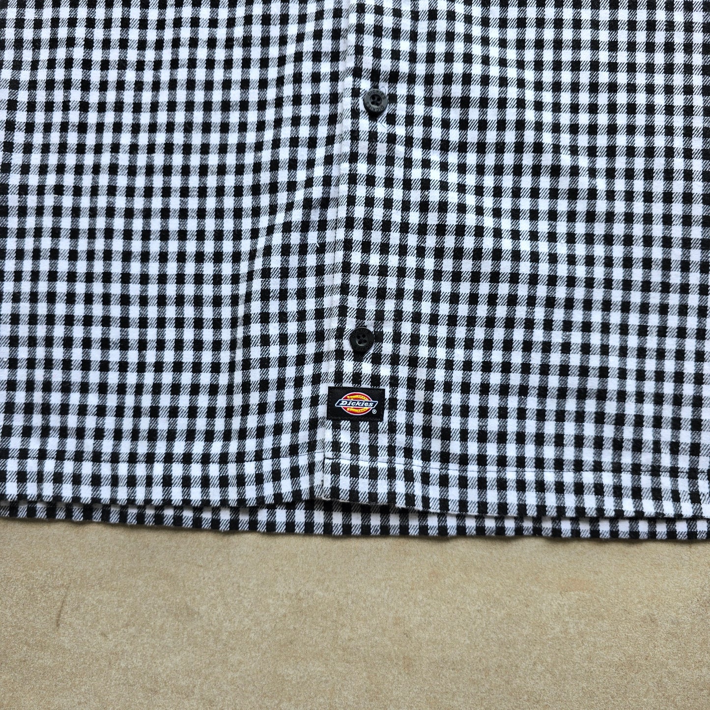 Dickies Check Short Sleeve Button Up Shirt - XL