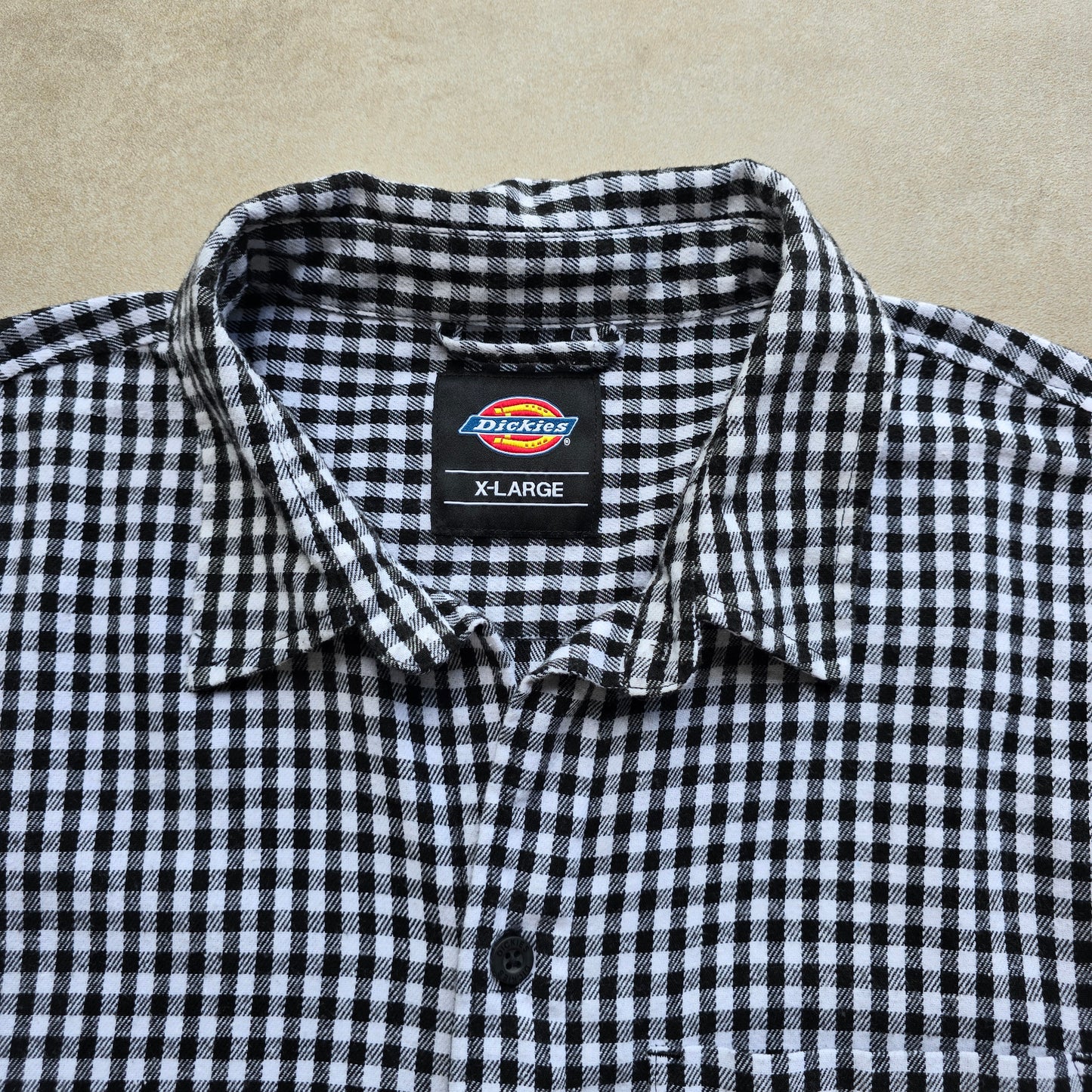 Dickies Check Short Sleeve Button Up Shirt - XL