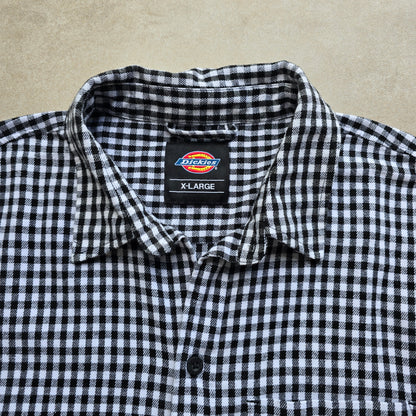 Dickies Check Short Sleeve Button Up Shirt - XL