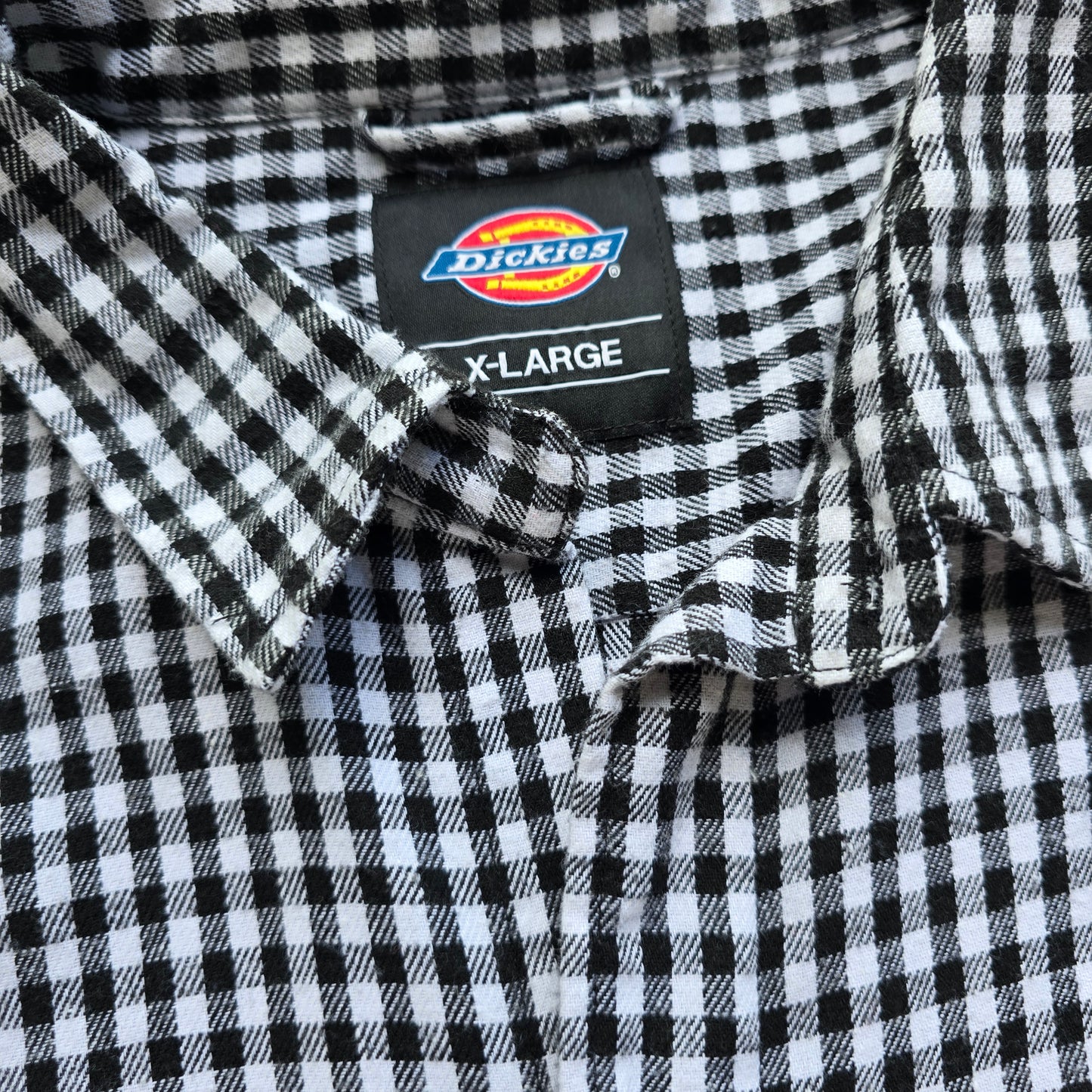 Dickies Check Short Sleeve Button Up Shirt - XL