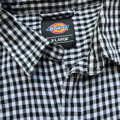 Dickies Check Short Sleeve Button Up Shirt - XL
