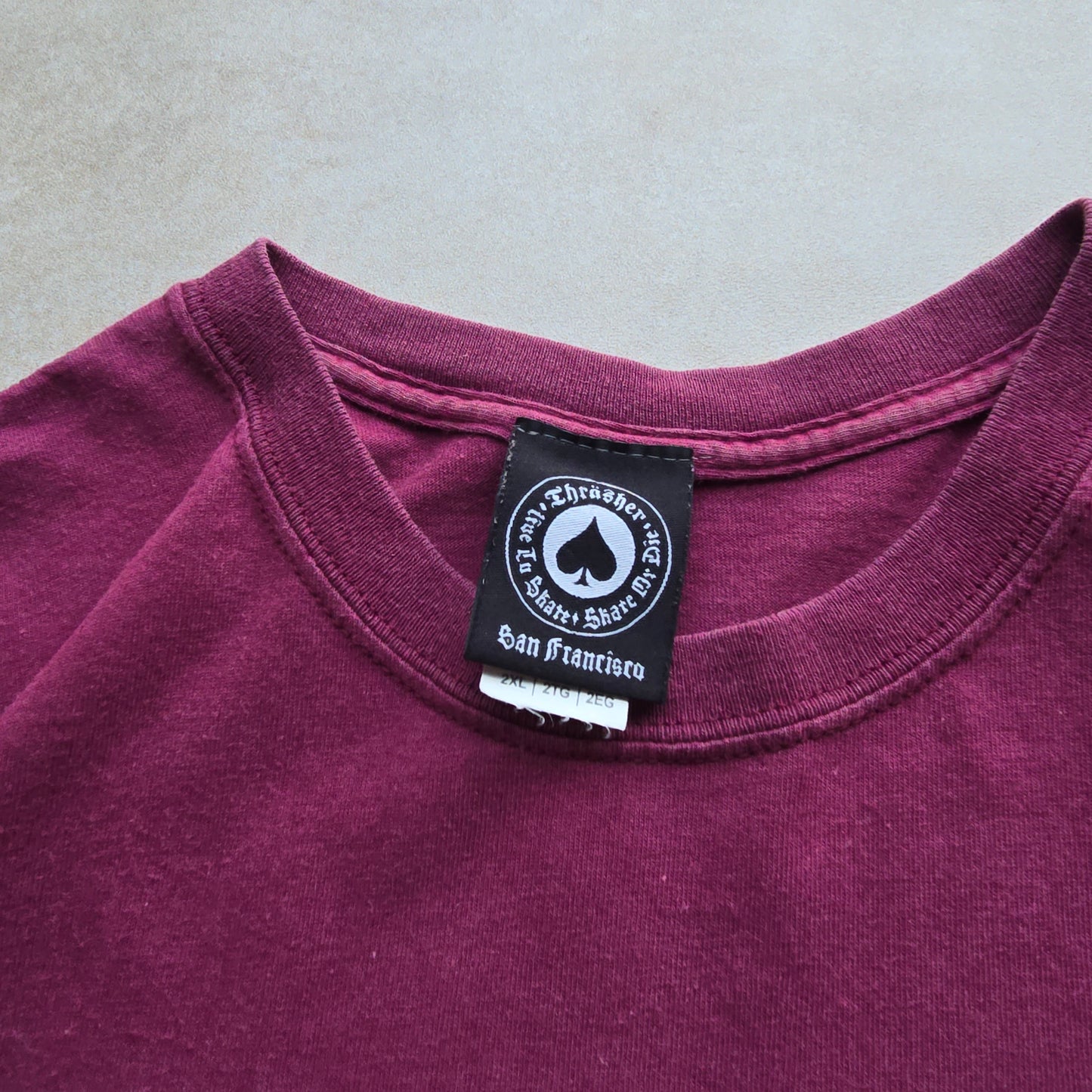 Thrasher Burgundy Tee - XXL