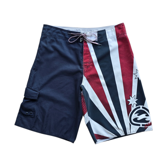 Vintage Y2K Billabong Australia Rising Sun Board Shorts - 36