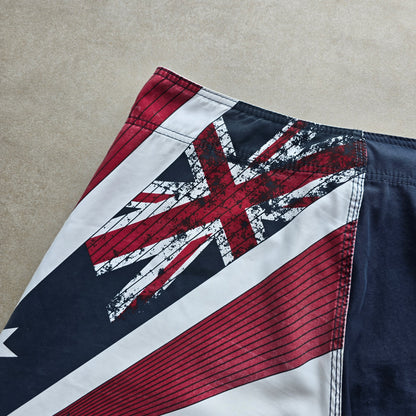 Vintage Y2K Billabong Australia Rising Sun Board Shorts - 36