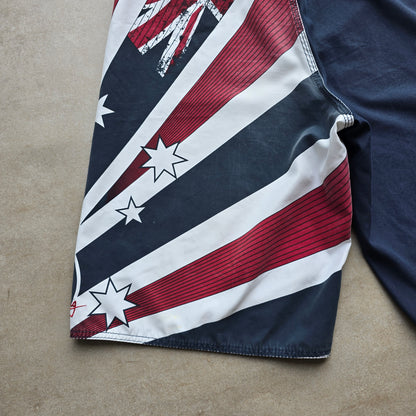 Vintage Y2K Billabong Australia Rising Sun Board Shorts - 36