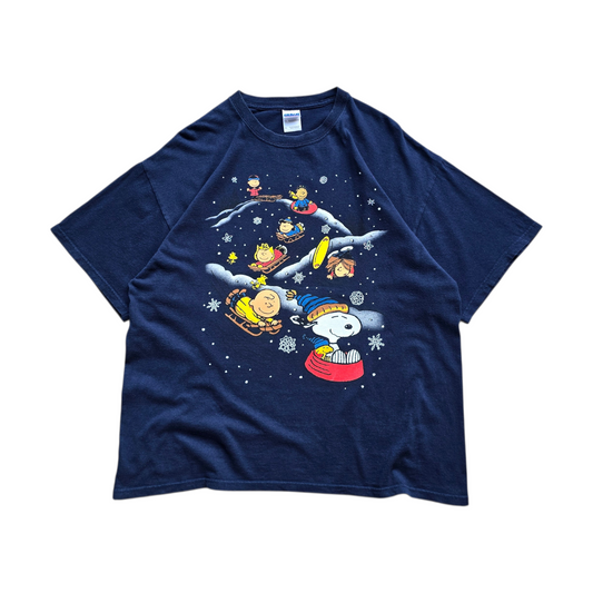 Vintage Peanuts Snoopy Sled Tee - XL