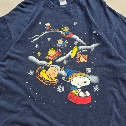 Vintage Peanuts Snoopy Sled Tee - XL