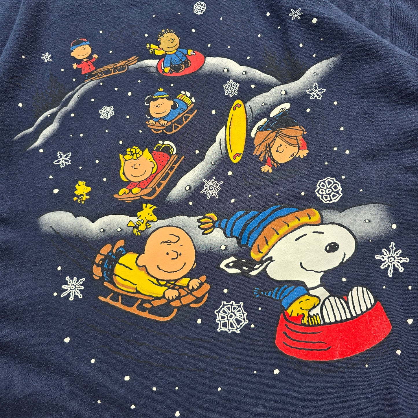 Vintage Peanuts Snoopy Sled Tee - XL