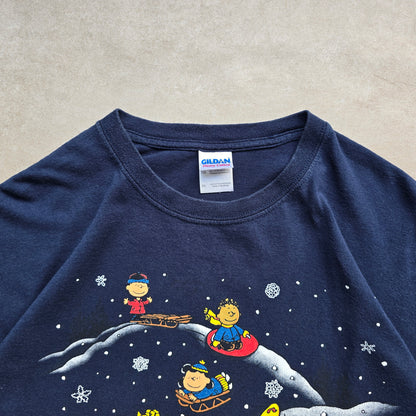 Vintage Peanuts Snoopy Sled Tee - XL