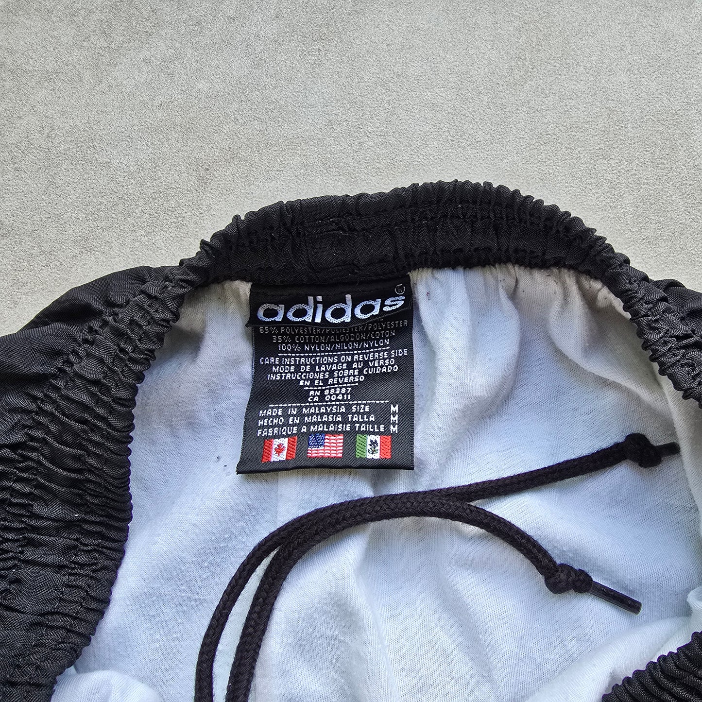 Vintage 90's Adidas Nylon Ankle Zip Track Pants - M