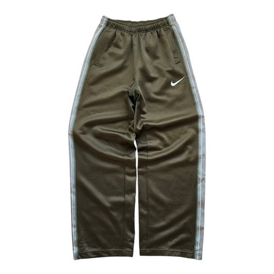 Vintage Nike Embroidered Swoosh Brown Track Pants - M