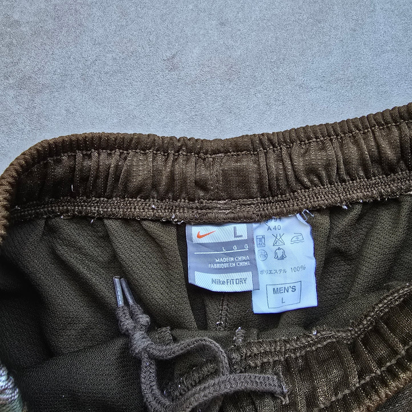 Vintage Nike Embroidered Swoosh Brown Track Pants - M