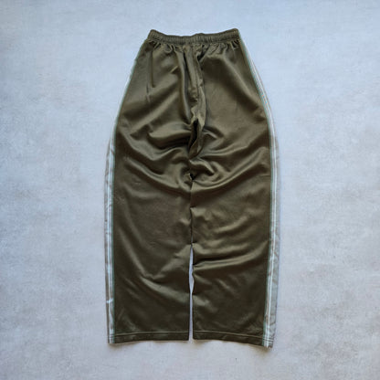 Vintage Nike Embroidered Swoosh Brown Track Pants - M