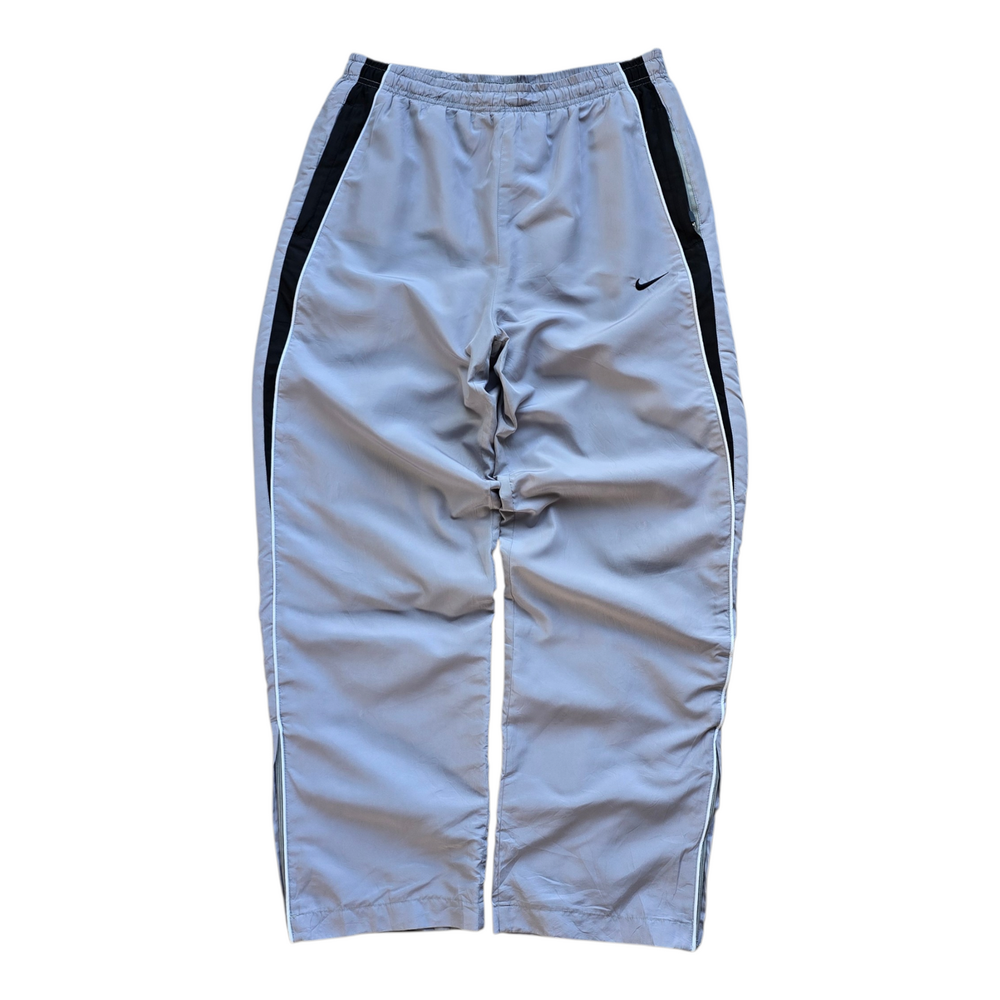 Vintage Nike Embroidered Swoosh Ankle Zip Track Pants - S