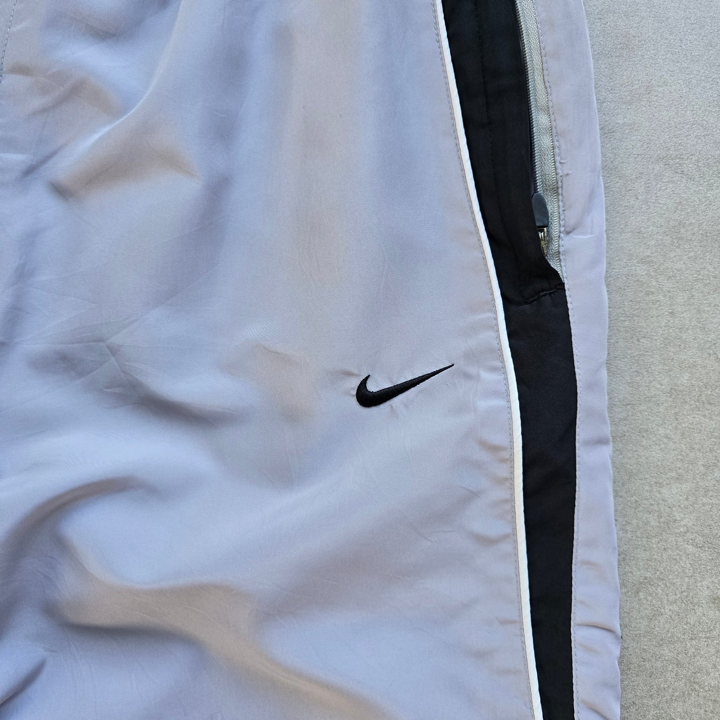 Vintage Nike Embroidered Swoosh Ankle Zip Track Pants - S