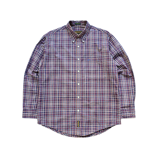 Vintage Timberland Weathergear Plaid Long Sleeve Button Up Shirt - M
