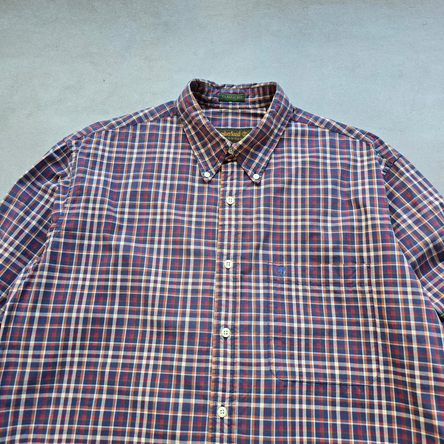 Vintage Timberland Weathergear Plaid Long Sleeve Button Up Shirt - M
