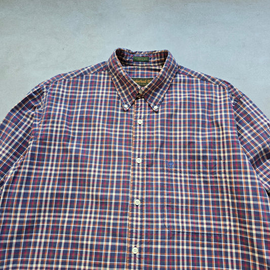 Vintage Timberland Weathergear Plaid Long Sleeve Button Up Shirt - M
