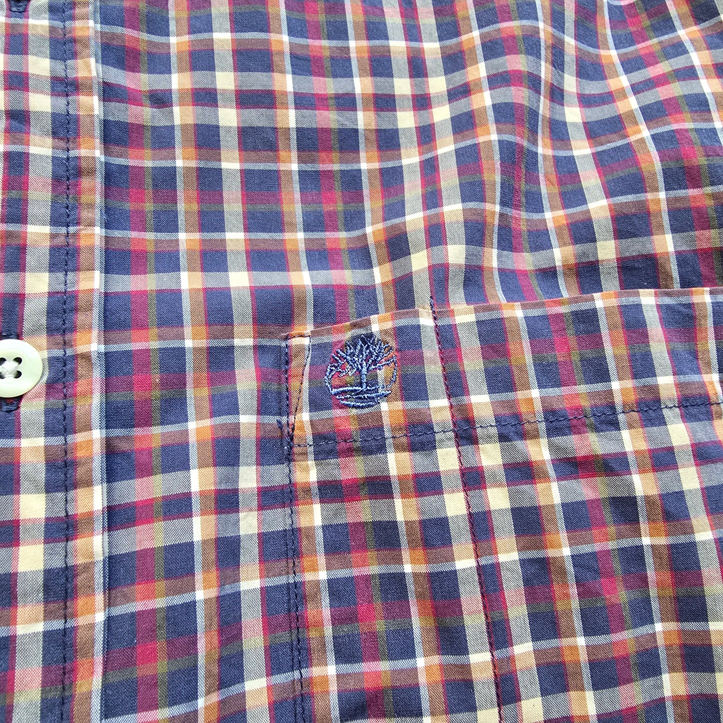 Vintage Timberland Weathergear Plaid Long Sleeve Button Up Shirt - M