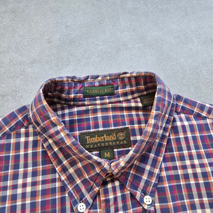 Vintage Timberland Weathergear Plaid Long Sleeve Button Up Shirt - M