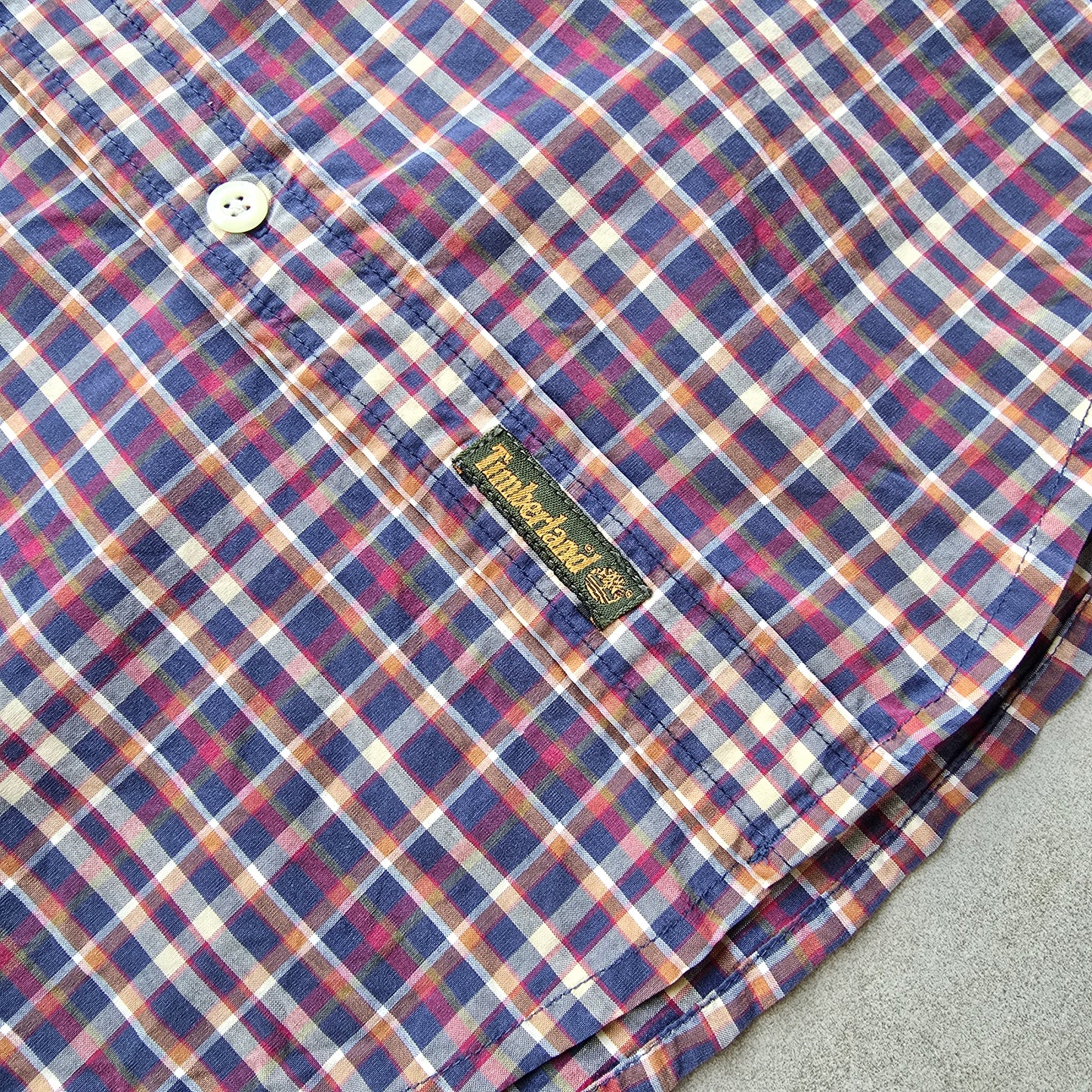 Vintage Timberland Weathergear Plaid Long Sleeve Button Up Shirt - M
