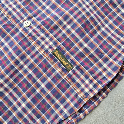 Vintage Timberland Weathergear Plaid Long Sleeve Button Up Shirt - M