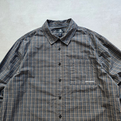 Converse Plaid Long Sleeve Button Up Shirt - L