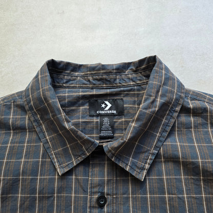 Converse Plaid Long Sleeve Button Up Shirt - L