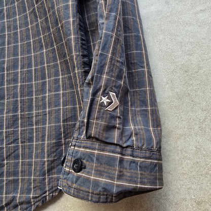 Converse Plaid Long Sleeve Button Up Shirt - L