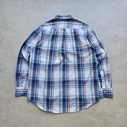 Gant Tech Prep Plaid Long Sleeve Button Up Shirt - L