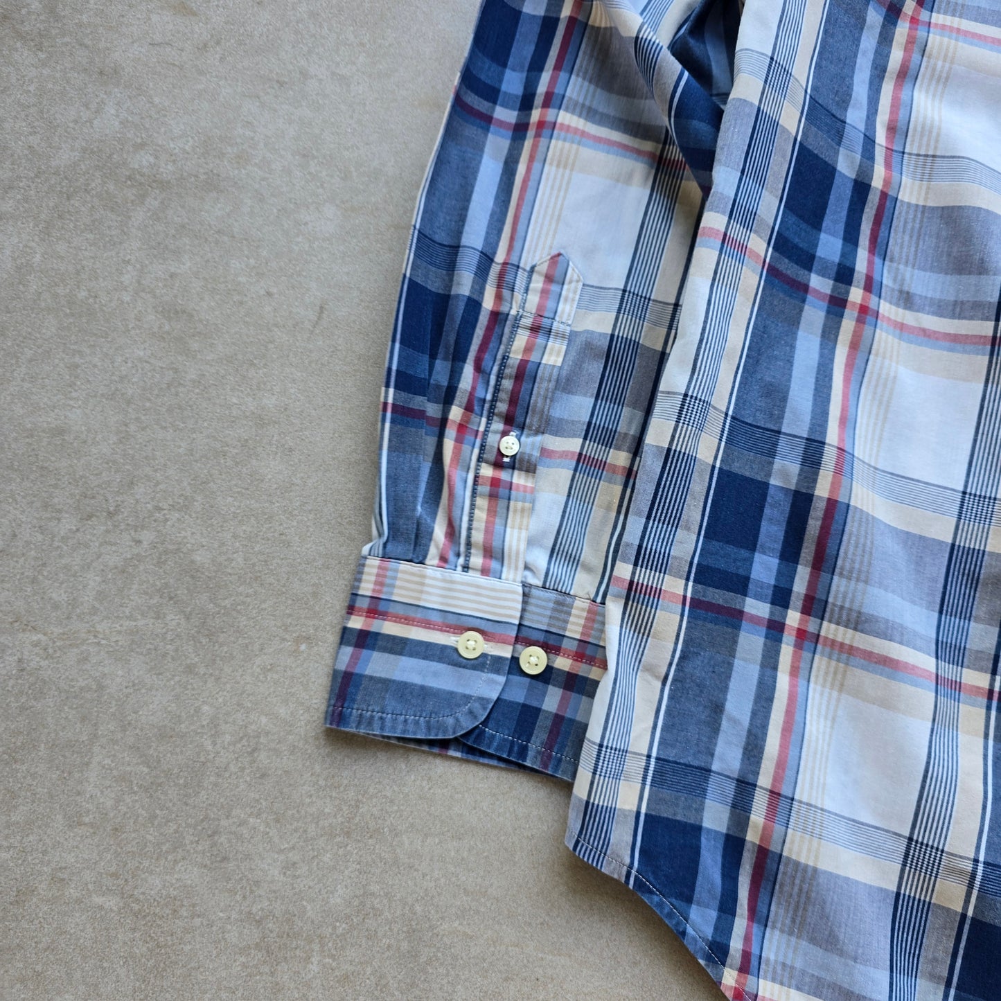 Gant Tech Prep Plaid Long Sleeve Button Up Shirt - L