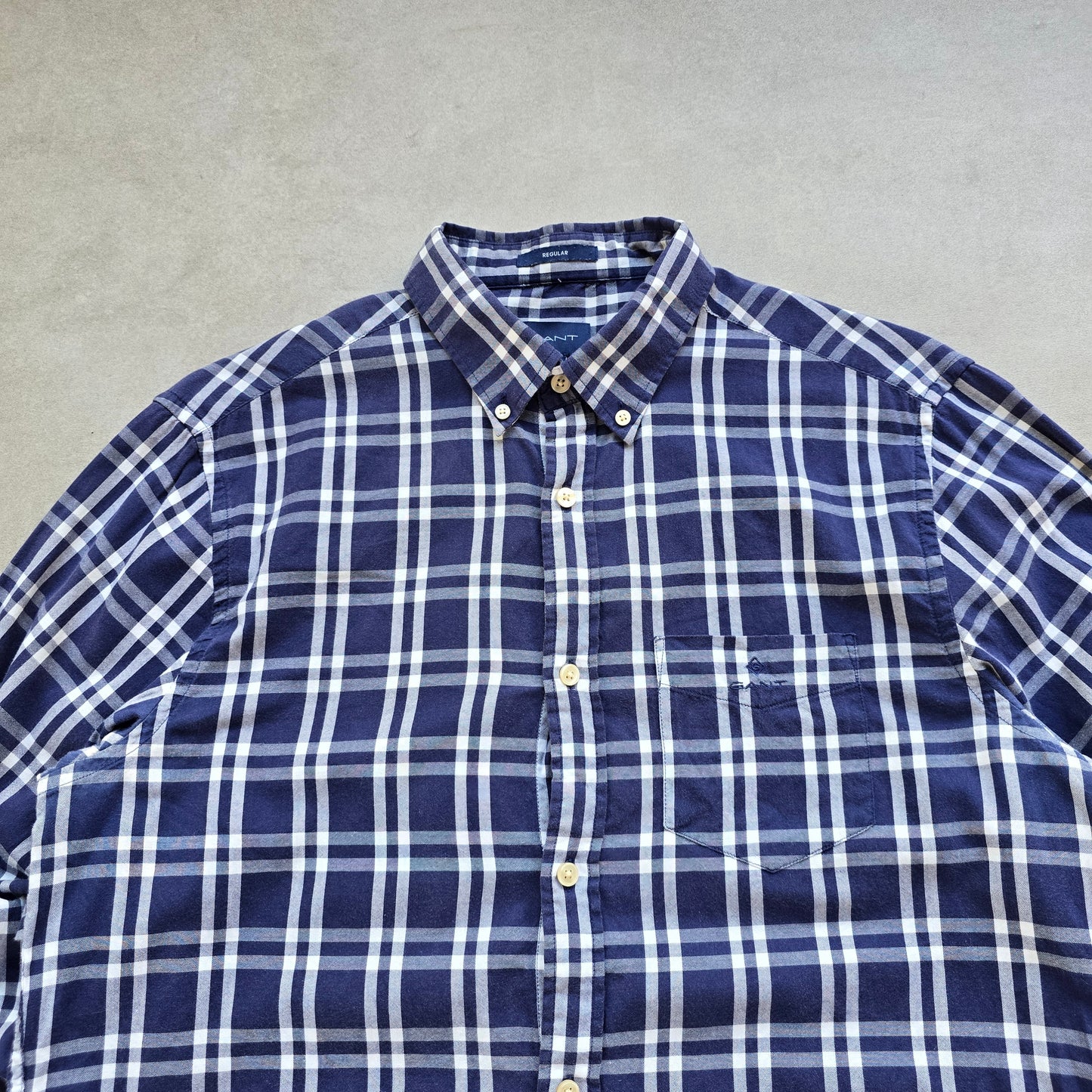 Gant Check Long Sleeve Button Up Shirt - M