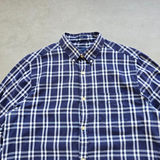 Gant Check Long Sleeve Button Up Shirt - M
