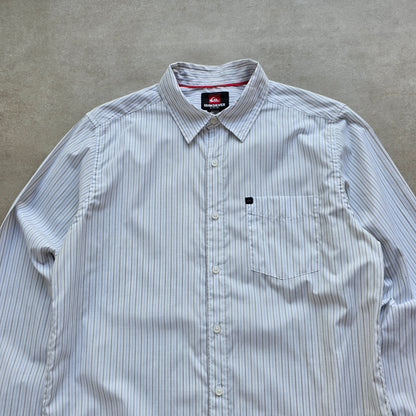 Vintage 2000's Quiksilver Striped Long Sleeve Button Up Shirt - S