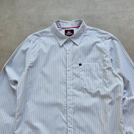 Vintage 2000's Quiksilver Striped Long Sleeve Button Up Shirt - S