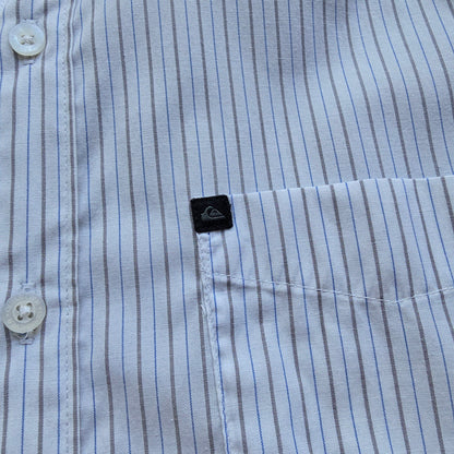 Vintage 2000's Quiksilver Striped Long Sleeve Button Up Shirt - S