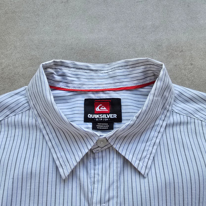 Vintage 2000's Quiksilver Striped Long Sleeve Button Up Shirt - S