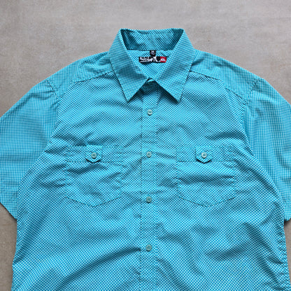 Vintage 2000's Quiksilver Check Short Sleeve Button Up Shirt - M
