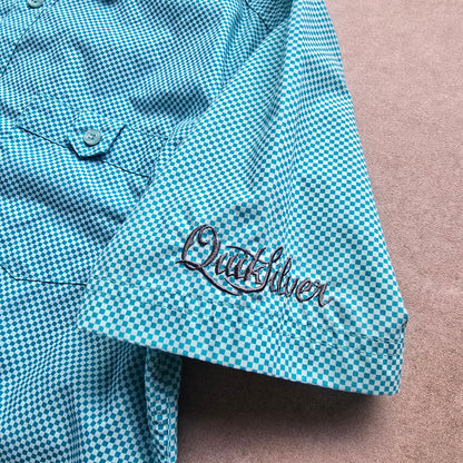 Vintage 2000's Quiksilver Check Short Sleeve Button Up Shirt - M