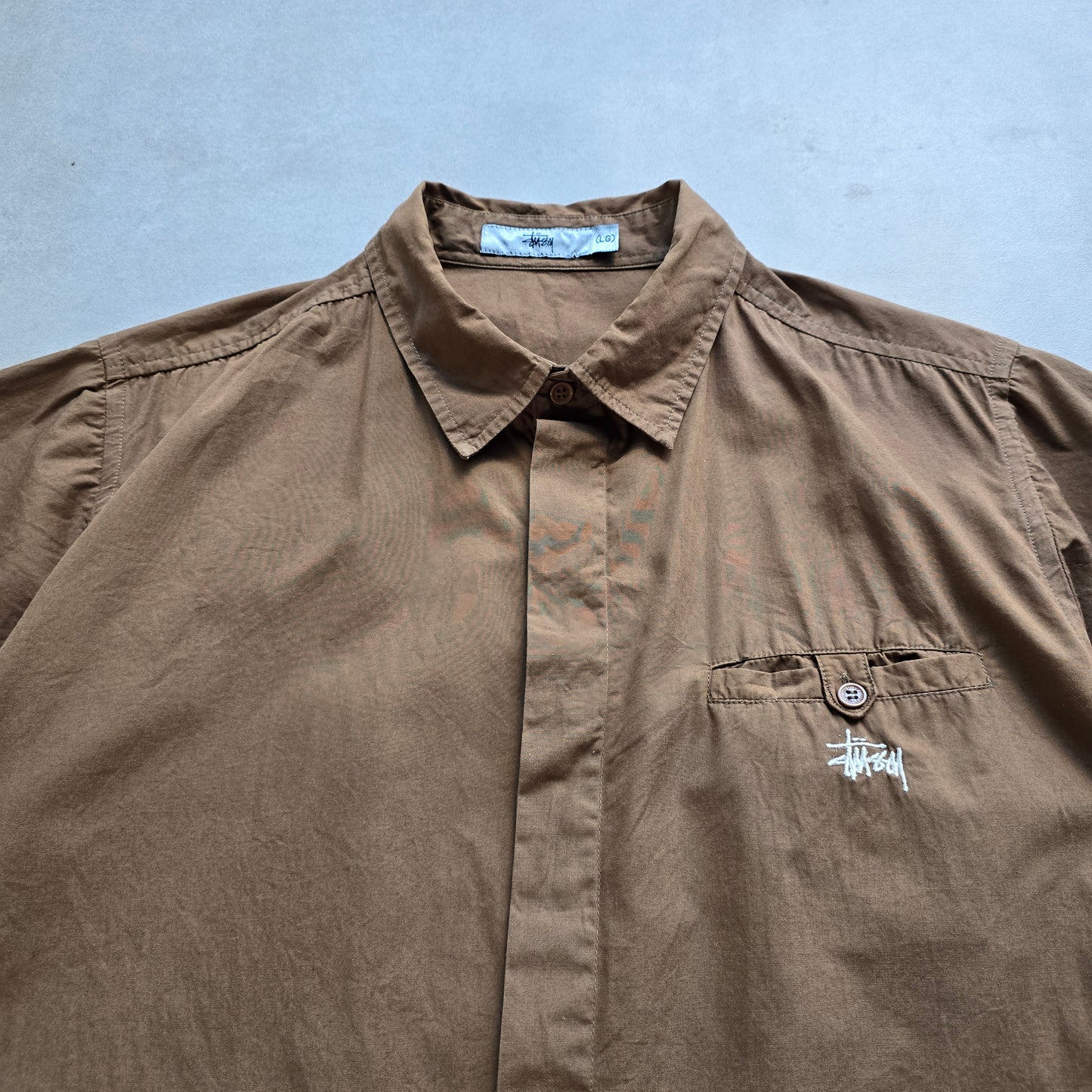 Vintage 2000's Stussy Short Sleeve Button Up Shirt - L