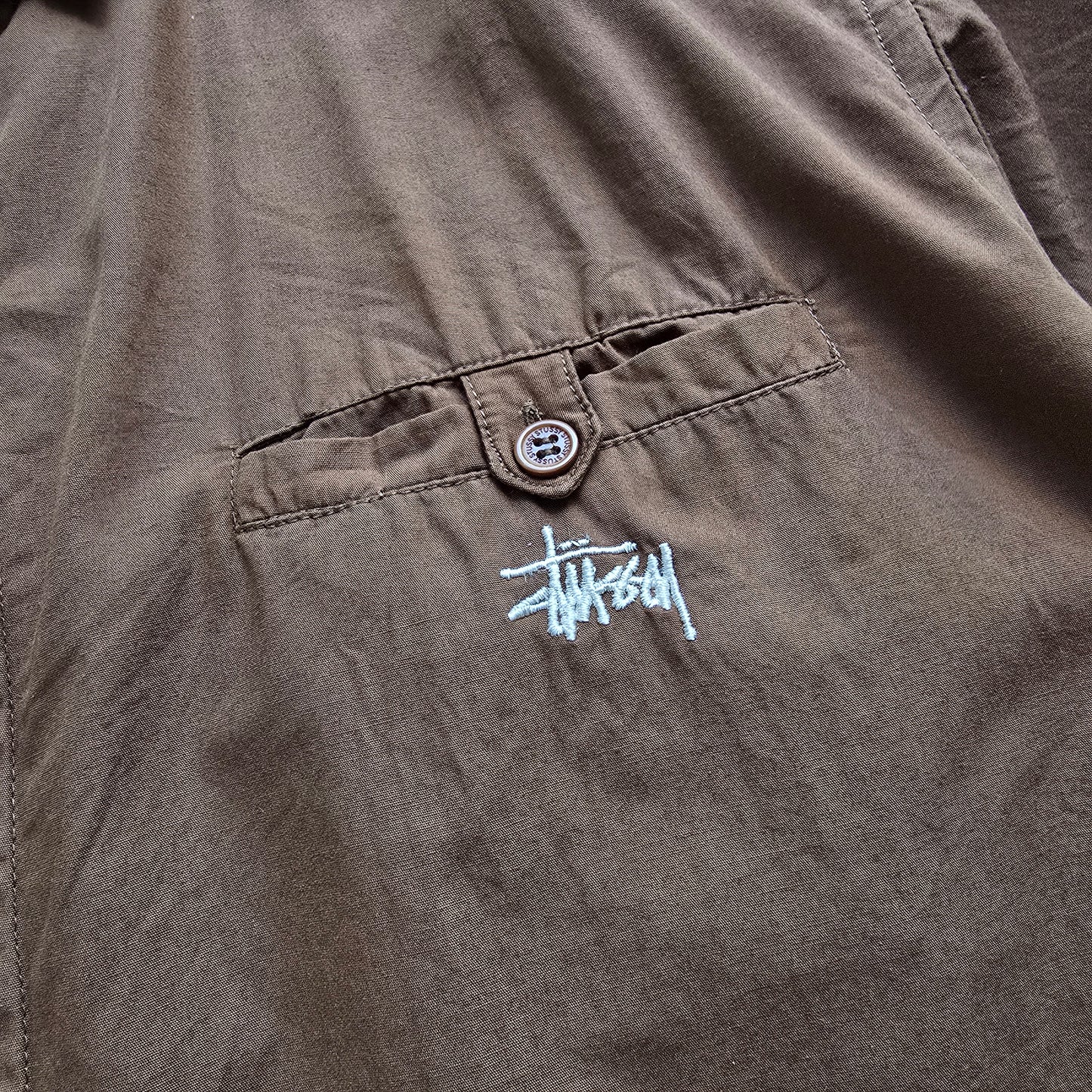 Vintage 2000's Stussy Short Sleeve Button Up Shirt - L