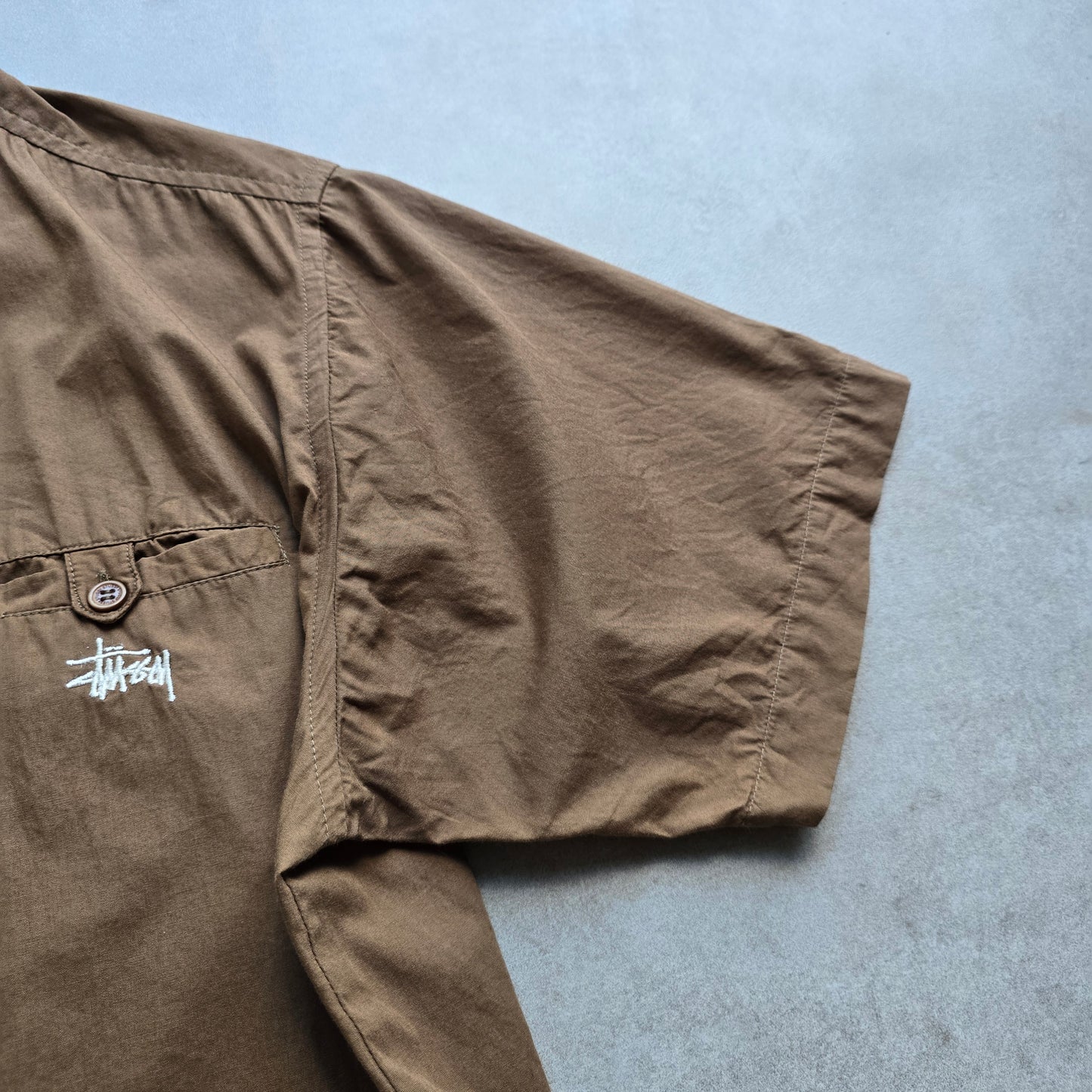 Vintage 2000's Stussy Short Sleeve Button Up Shirt - L