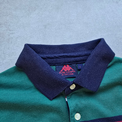 Vintage Kappa Striped Polo Shirt - XL