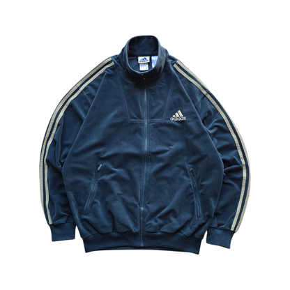 Vintage 90's Adidas Velour Track Jacket - M