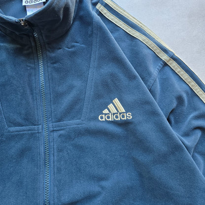 Vintage 90's Adidas Velour Track Jacket - M