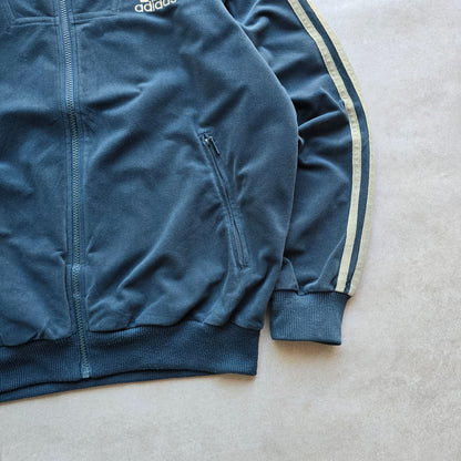 Vintage 90's Adidas Velour Track Jacket - M