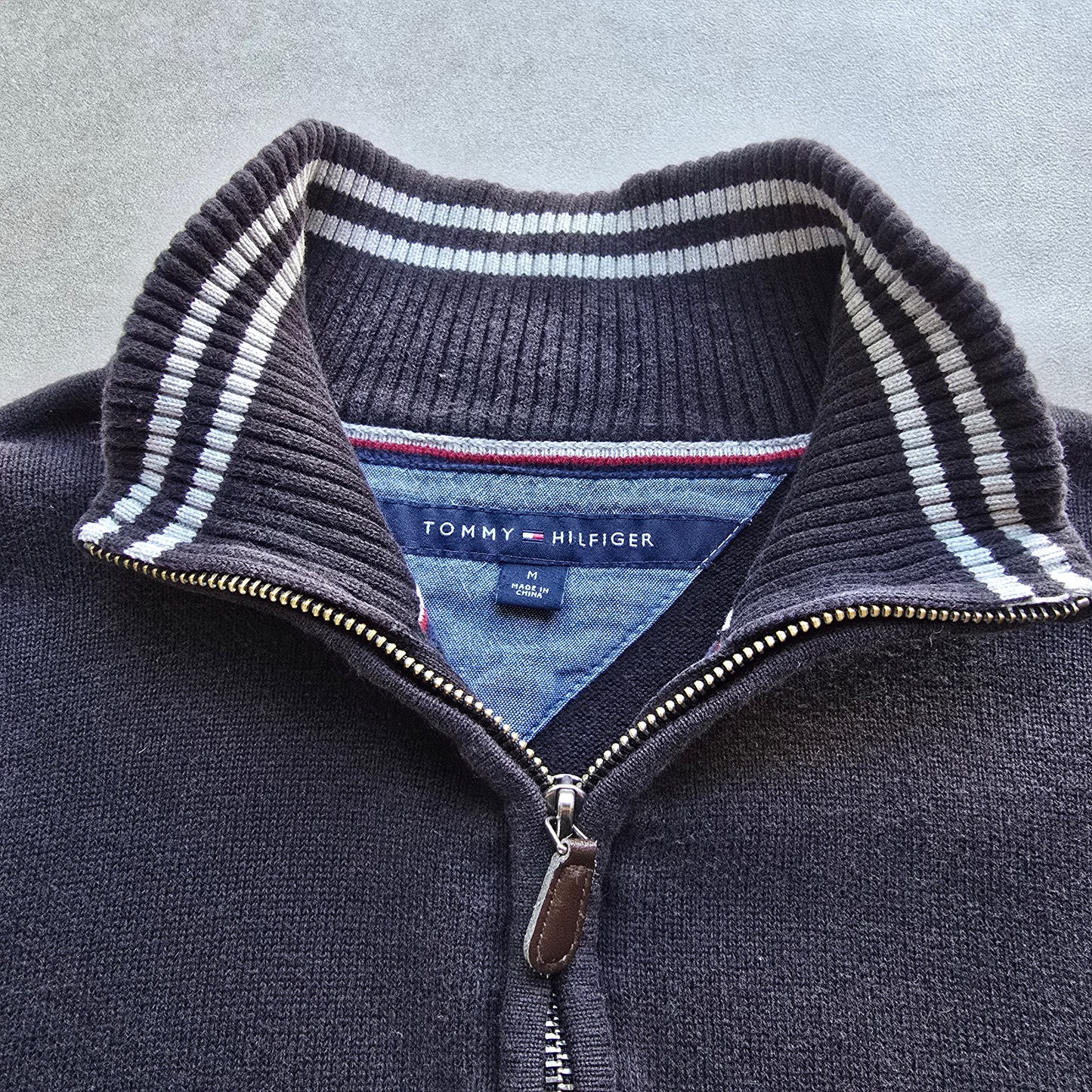 Tommy Hilfiger 1/4 Zip Knit Sweater - S